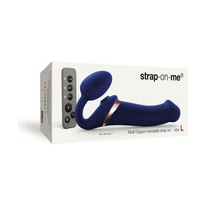 Strap-On-Me Multi Orgasm Bendable Strap-On Large Night Blue - Ultimate Pleasure for Intense Sensory Stimulation - Adult Naughty Store