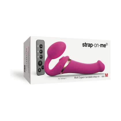 Strap-On-Me Multi Orgasm Bendable Strap-On Medium Fuchsia - Ultimate Sensory Pleasure for Women - Adult Naughty Store