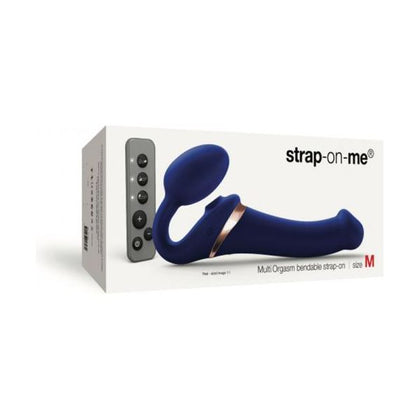 Strap-On-Me Multi Orgasm Bendable Strap-On Medium Night Blue - Ultimate Pleasure for Her and Him