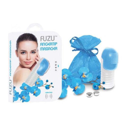 Introducing the Fuzu Vibrating Fingertip Massager Neon Blue - The Ultimate Pleasure Companion