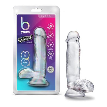 B Yours Diamond Gleam 7-Inch Clear Realistic Dildo for Women - Lifelike Pleasure Toy for Intimate Play - Adult Naughty Store