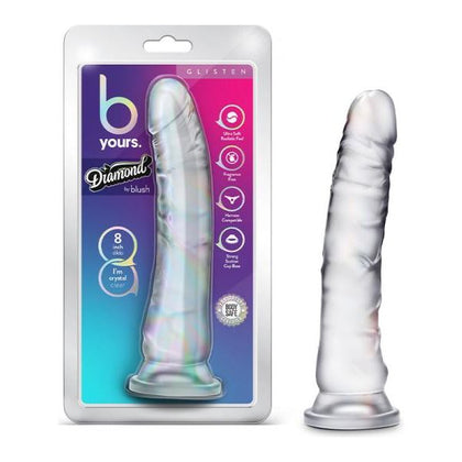 B Yours Diamond Glisten 8-Inch Clear Realistic Dildo for Women's G-Spot Stimulation - Adult Naughty Store