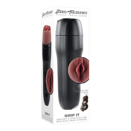 Zero Tolerance Grip It Realistic Vagina Stroker With Movie Download Brown

Introducing the Zero Tolerance Grip It Realistic Vagina Stroker - Model RVS-1001B: The Ultimate Pleasure Experience for Men