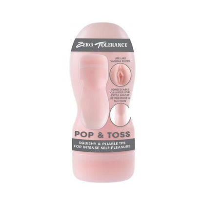 Zero Tolerance Pop & Toss Stroker - Lifelike Vagina Masturbator, Model XYZ123, Male Pleasure Toy, Intense Textured Inner Channel, Black