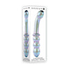 Gender X Lustrous Galaxy Wand Glass - Dual-Ended Glass Massager for Sensual Pleasure, Model XG-2021, Blue-Green-Violet - Adult Naughty Store