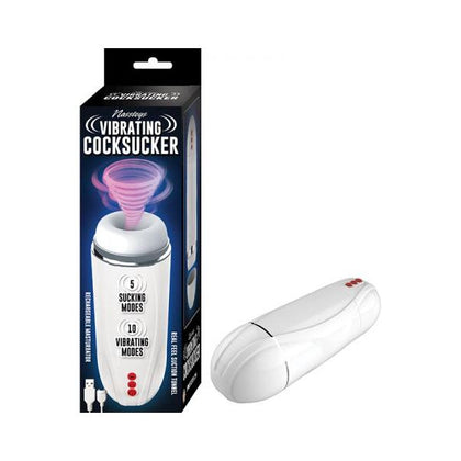 Nasstoys Vibrating Cocksucker White - Deluxe Male Pleasure Toy with 5 Sucking Modes and 10 Vibrating Modes