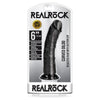 RealRock Curved Realistic Dildo with Suction Cup 6 In. Chocolate - The Ultimate Pleasure Experience for G-Spot Stimulation - Women's Intimate Pleasure Toy - Adult Naughty Store