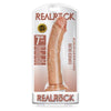 RealRock Curved Realistic Dildo With Suction Cup 7 In. Caramel - Premium Pleasure for G-Spot Stimulation - Adult Naughty Store