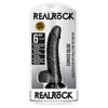 RealRock Curved Realistic Dildo with Balls and Suction Cup 6 In. Dark - The Ultimate Pleasure Experience for G-Spot Stimulation and Lifelike Sensations - Adult Naughty Store