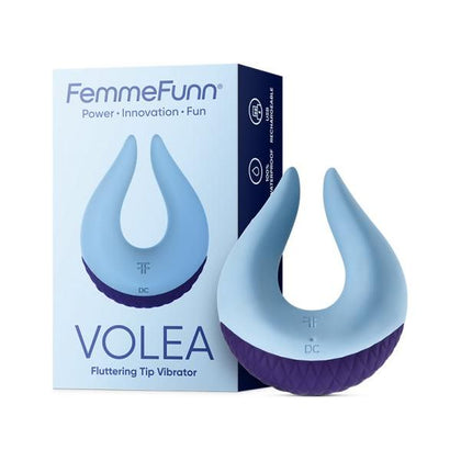 Femmefunn Volea Blue Silicone Clitoral Stimulator - Powerful 10 Vibration Modes for Intense Pleasure