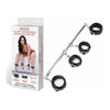 Lux Fetish 4 Cuff Expandable Spreader Bar Set - Ultimate Bondage Kit for Couples - Model LS-200 - Unleash Your Desires - Wrist and Ankle Cuffs - Perfect for Pleasure and Domination - Black