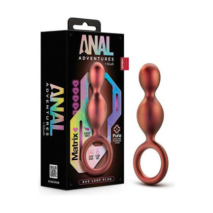 Anal Adventures Matrix Duo Loop Plug Copper - Premium Copper Anal Pleasure for All Genders