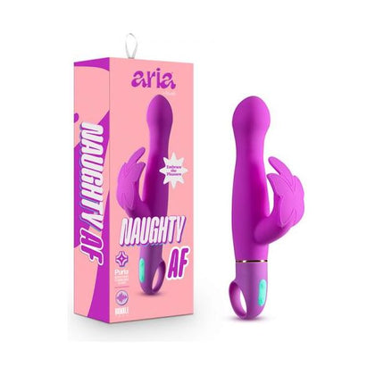 Aria Naughty AF Dual Stimulator Plum - Powerful Dual-Action Pleasure for Her in a Luxurious Plum Hue - Adult Naughty Store