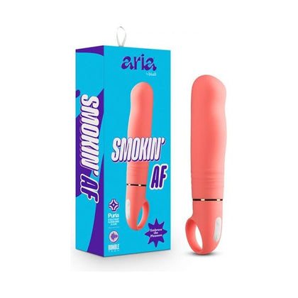 Aria Smokin AF Vibrator Coral - Powerful Pleasure for Intense G-Spot Stimulation - Adult Naughty Store