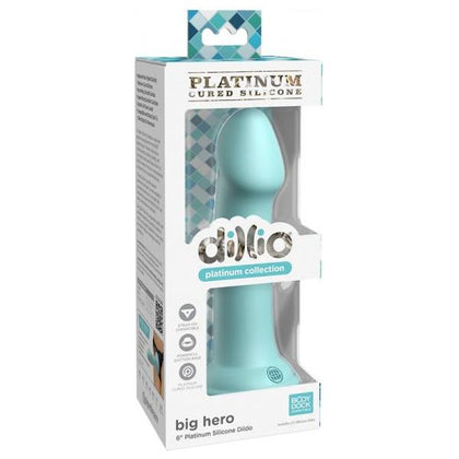 Dillio Platinum Big Hero Silicone Dildo 6 In. Teal - Adult Naughty Store