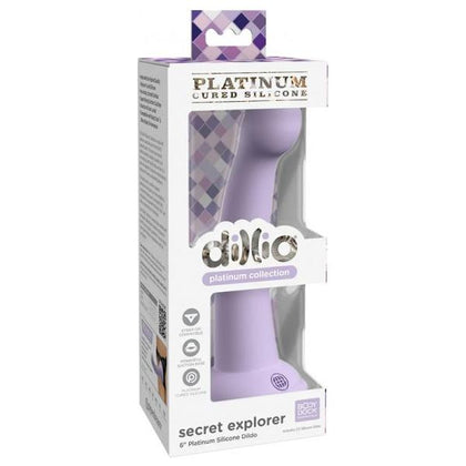 Dillio Platinum Secret Explorer 6-Inch Purple Silicone Dildo for All Genders, Designed for Ultimate Pleasure - Adult Naughty Store