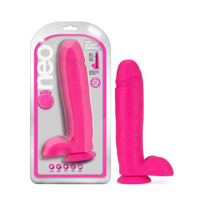 Introducing the Neon Pink Neo 10 Inch Dual Density Dildo - Model N10DD-NEO!