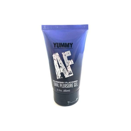 Introducing the Yummy AF Blueberry Flavored Oral Pleasure Gel for Ultimate Sensual Delights