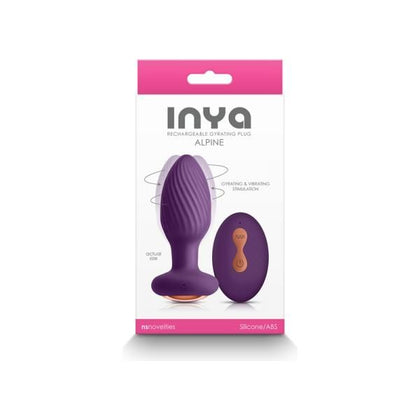 Inya Alpine Purple Remote-Controlled Gyrating Butt Plug for Unparalleled Pleasure - Adult Naughty Store