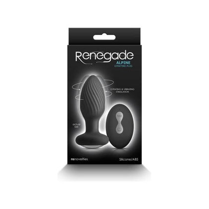 Renegade Alpine Black Remote-Controlled Gyrating Butt Plug - Model RAB-001 - Unisex Anal Pleasure - Black - Adult Naughty Store