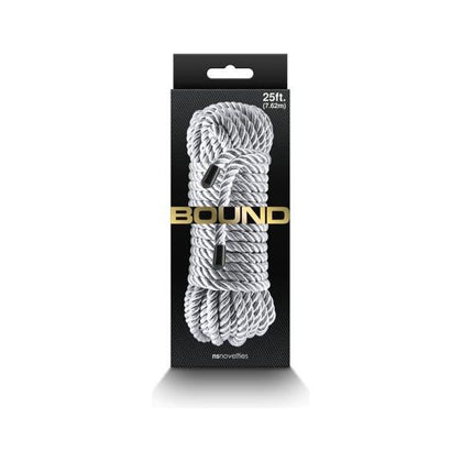 Introducing the Bound Rope 25ft Silver - Premium BDSM Rope for Sensual Bondage Play - Adult Naughty Store