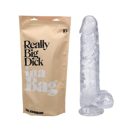 Introducing the Clear Pleasure Co. Magnum 10-Inch Realistic Dildo - Model MP-10, Designed for Ultimate Satisfaction, Unisex Pleasure, and Hands-Free Play
