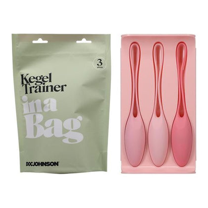 Introducing the SensaSex™ In A Bag Kegel Trainer 3-piece Set - Model SXT-5000 - Pink: The Ultimate Pelvic Floor Fitness Solution for Women
