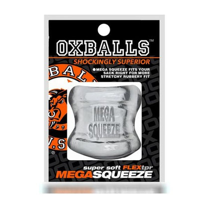 OXBALLS Mega Squeeze Ergofit Ballstretcher - Model MS-200 - Male - Enhances Pleasure and Support - Clear - Adult Naughty Store