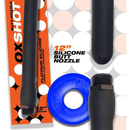 Oxballs Oxshot Butt Nozzle Shower Hose 12 In. + Flex Cockring Black

Introducing the Oxballs Oxshot-12 Platinum Silicone Butt Nozzle Shower Hose with Flex Cockring - Black - Adult Naughty Store