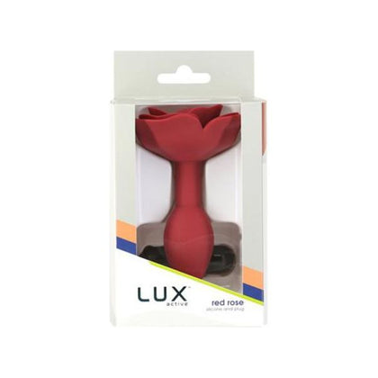 Lux Active Red Rose Silicone Butt Plug - Model LRSP-001 - Unisex Anal Pleasure - Red
