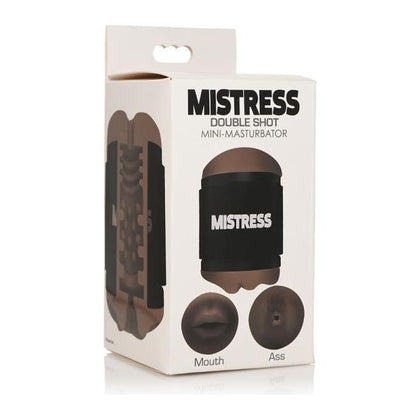 Introducing the Dark Mistress Mini Double Stroker Ass & Mouth - Model DS-2021: A Compact Ergonomic Design for Unparalleled Pleasure