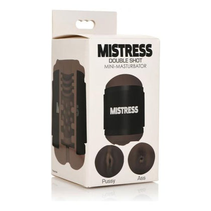 Introducing the Sensual Pleasures Mistress Mini Double Stroker Pussy & Ass Dark - Model MMD-1001. - Adult Naughty Store