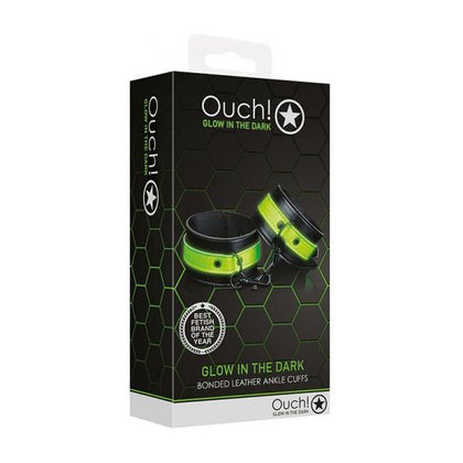 Ouch! Glow Handcuffs - Glow In The Dark - Green - Adult Naughty Store