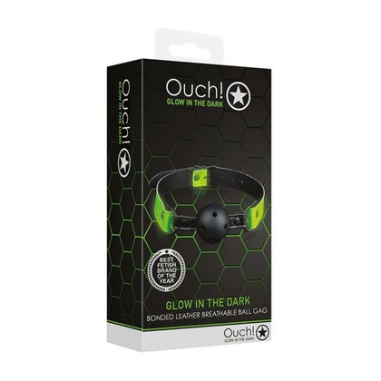 Ouch! Glow Breathable Ball Gag - Glow In The Dark - Green

Introducing the Ouch! Glow Breathable Ball Gag - The Ultimate Glow-In-The-Dark Bondage Experience for Alluring Nights of Pleasure - Adult Naughty Store