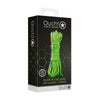 Ouch! Glow Rope - Bondage Rope for Sensual Play - Model GR-10M16 - Unisex - Pleasure in the Dark - Green - Adult Naughty Store