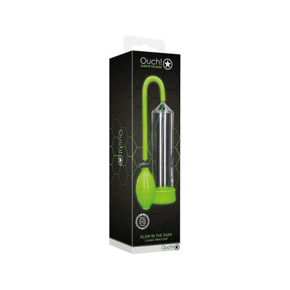 Ouch! Glow Classic Penis Pump - Glow In The Dark - Green - Adult Naughty Store