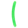 RealRock Glow In The Dark Double Dong 12 In. Dual-Ended Dildo Neon Green - The Ultimate Pleasure Experience for Both Men and Women