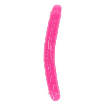 Realrock Glow In The Dark Double Dong 12 In. Dual-ended Dildo Neon Pink - Adult Naughty Store