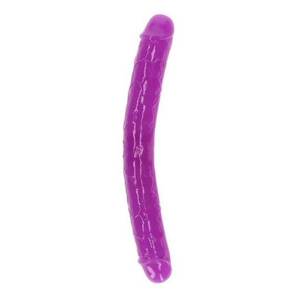 RealRock Neon Purple Glow In The Dark Double Dong 12 In. Dual-Ended Dildo - Model RDGID-12 - For Both Vaginal and Anal Pleasure