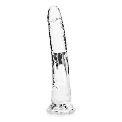 RealRock Crystal Clear Slim 10-Inch Dildo - Transparent, Phthalate-Free, and Body-Safe Sex Toy for Intense Pleasure - Model RS-CCSD10, Suitable for All Genders, Perfect for Anal and Vaginal S - Adult Naughty Store