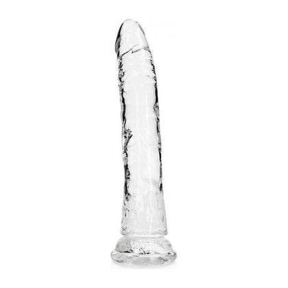 RealRock Crystal Clear Slim 11-Inch Dildo - Transparent, Phthalate-Free, and Body-Safe Pleasure Toy for Both Genders - Adult Naughty Store