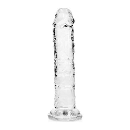 Realrock Crystal Clear Straight 6 In. Dildo Without Balls - Transparent Pleasure for All Genders