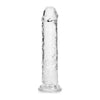 Realrock Crystal Clear Straight 7 In. Dildo Without Balls - Clear
