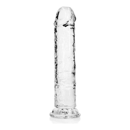 Realrock Crystal Clear Straight 8-Inch Dildo Without Balls - Transparent - Unisex Pleasure