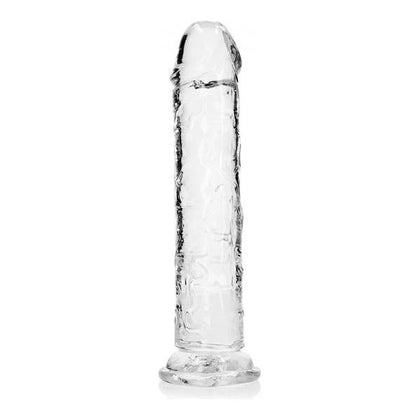 Realrock Crystal Clear Straight 9 In. Dildo Without Balls - The Ultimate Pleasure Enhancer for All Genders, Anal and Vaginal Stimulation, Transparent