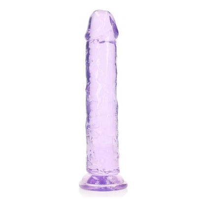 Realrock Crystal Clear Straight 9-Inch Dildo Without Balls - Purple, Model RR-CCSD9, Unisex, Anal and Vaginal Pleasure