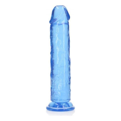 Realrock Crystal Clear Straight 10 In. Dildo Without Balls Blue - The Ultimate Pleasure Experience for All Genders and Sensual Delights