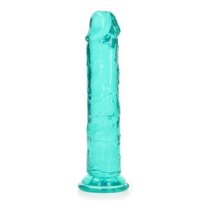 Realrock Crystal Clear Straight 7 In. Dildo Without Balls Turquoise: The Ultimate Pleasure Experience for All Genders