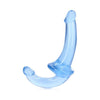 RealRock Crystal Clear 6 In. Strapless Strap-On Dildo - Blue: The Ultimate Pleasure Experience for Couples - Adult Naughty Store