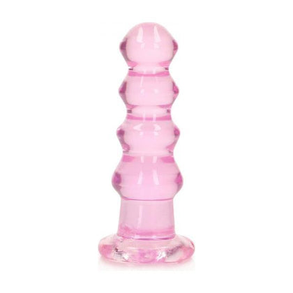 Realrock Crystal Clear Curvy 5.5 In. Dildo/Plug - Pink: The Ultimate Transparent Pleasure Experience - Adult Naughty Store